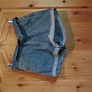 Forever 21 high rise foldover shorts L